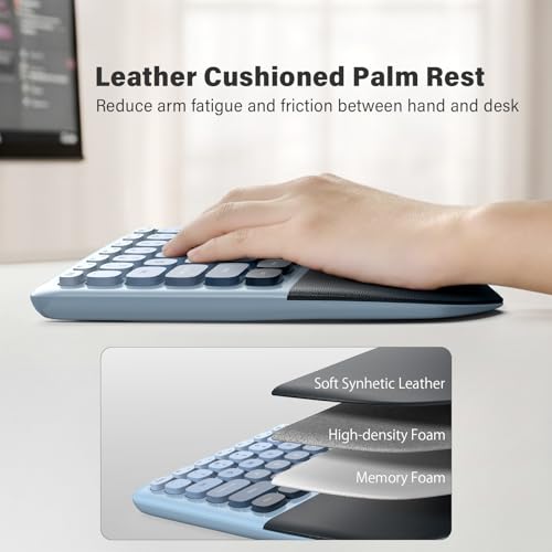 Image of MOFII Wireless Ergonomic Keyboard & Mouse Combo - Split Curved Keyboard with Wrist Rest (All-Day Comfort) + Wireless Vertical Ergonomic Optical Mouse, Compatible with PC /Laptop /Desktop- Blue Gradient