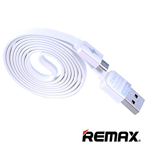 REMAX Câble USB Micro USB 2.0 Cable Samsung pour Samsung, Sony, Huawei, Nexus, LG, HTC, Nokia et autres Smartphones 1,0m Blanc