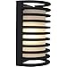 Bermuda - LED Outdoor Rubbed Bulkhead Wall Light - 11"H - Black Finish - Ribbed Frosted Glass Shade