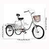 KIBONCY 31 Inch Adult Tricycle, 3 Wheel Bikes, Large Seat With Backrest Trike, for Adults With Front & Rear Baskets, for Seniors Women Men Outdoor A #1
