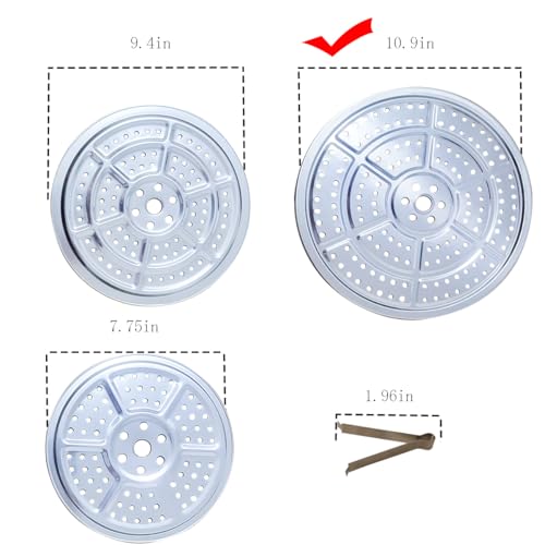 HLCM 10.9\"Pressure Pot Rack - 2Pack 304 Stainless Steel Canner Rack, Pressure Pot Can Rack with Clamp, Compatible with Pressure Cooker, Steamer (10.9 Inch)