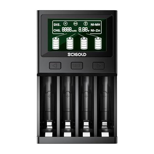 Scigold Ni-Zn/Ni-MH Battery Charger CW404, 2A Ultra Fast Charging Battery