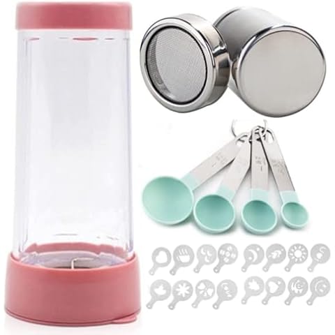 Betterher 4er set Puderzuckerstreuer mit Deckel Cover