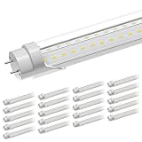 ONLYLUX T8 Led Bulbs 4 Foot 6500K 36W 5400LM, Super Bright LED Daylight 4ft Bulb, Fluorescent Light Replacement, T8 4' Led Light Bulbs Ballast Bypass for Workshop Garage Warehouse 20 Pack