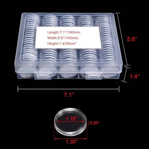 Capsules pour pièces de monnaie 30mm anti-choc avec inserts