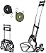Produktbild Sackkarre Treppensteiger Klappbar, Pejevir Transportkarre Aluminium bis 125 kg, Faltbare Treppenkarre 3x3 Treppensteiger Rädern, 2 Expanderseil, Verstellbarem Griff, Ladefläche mit Anti-Rutsch-Pads