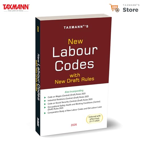 Image of Taxmann's New Labour Codes with New Draft Rules and Comparative Study of New Labour Codes and Old Labour Laws - Comprehensive | Post-enforcement Labour Law Reference