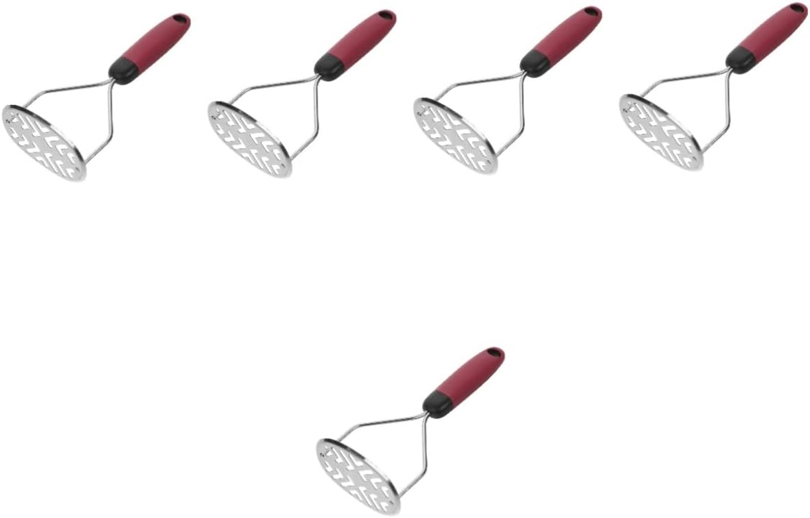 5pcs Potato Masher Hand Smasher Mashed Press Ricers Mashers Bean Large Kitchen Gadget Vegetable Ricer Kitchen Tool Kitchen Potatoes Masher Kitchen Masher Manual Potato Crusher Pp