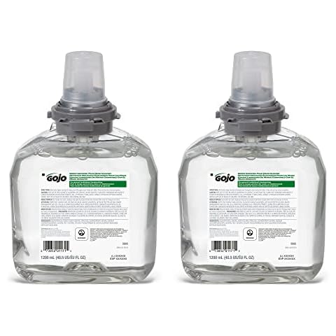 GOJO Green Certified Foam Hand Cleaner, Fragrance Free, EcoLogo Certified, 1200 mL Hand Soap Refill TFX Touch-Free Dispenser (Pack of 2) – 5665-02 Cover