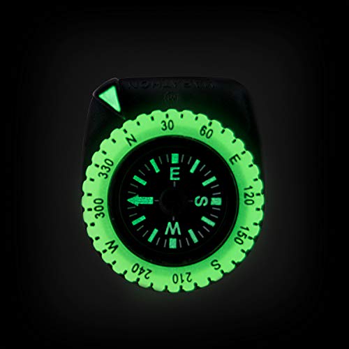 Brújula de pulsera clip-on grado militar Marathon | Bisel luminoso que brilla en la oscuridad | SERE supervivencia y escape | Versión hemisferio norte miniatura 2
