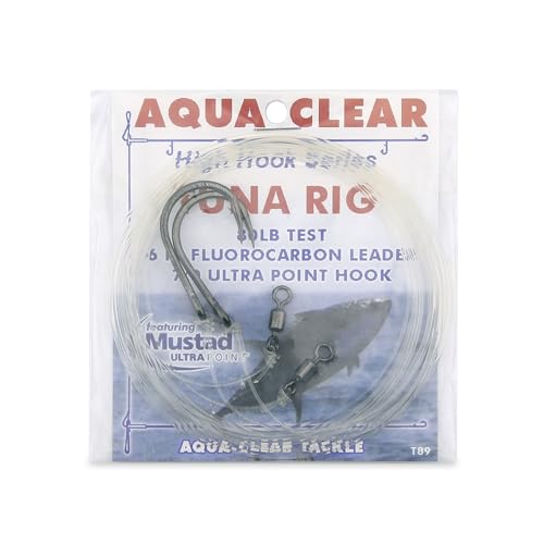 Tuna Rig Aqua-Clear avec émerillon AFW Mighty Mini et hameçon Mustad 7/0 fort