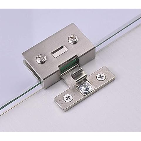 (2 pcs)Stainless Steel Cabinet Glass Door Hinge, Wine Cabinet Door Hinge, Cabinet Glass Hinge, Cabinet Glass clamp Without Drilling, Glass Wall Bracket。 (139) Cover