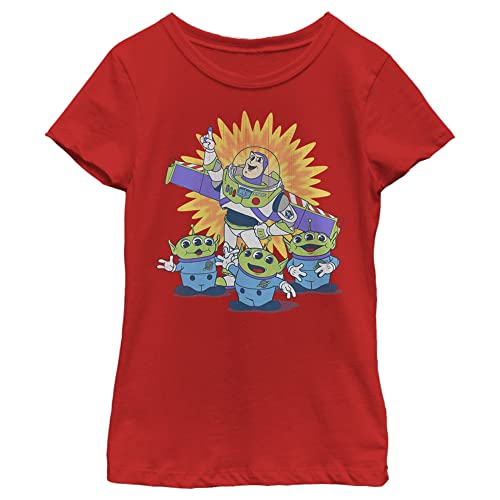 Image of Girl's Toy Story Buzz Lightyear and Aliens T-Shirt