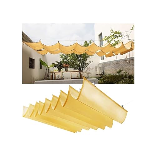 Toldo vela para exteriores retráctil contra acumulación de agua y calor en onda 2
