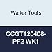 Walter Tools CCGT120408-PF2 WK1 Carbide Tiger-Tec Positive Indexable Turning Insert, 1/32" Corner Radius, 1/2" IC, 3/16" Thick, 0.012" - 0.118" Depth of Cut (Pack of 10)