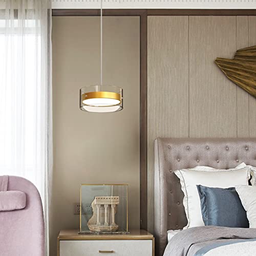 Lustre LED doré de luxe pour salle à manger moderne et loft