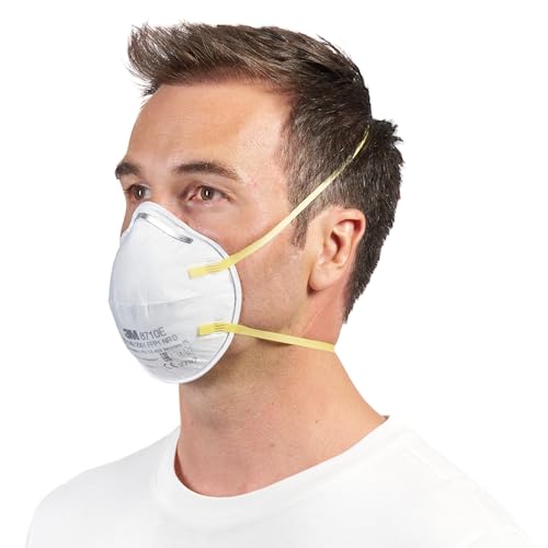3M 8710EC3, Atemschutz-Maske FFP1, Partikelmaske für Handschleifarbeiten, individuell anpassbarer Nasenbügel, EN-Sicherheit zertifiziert, 3 Stück