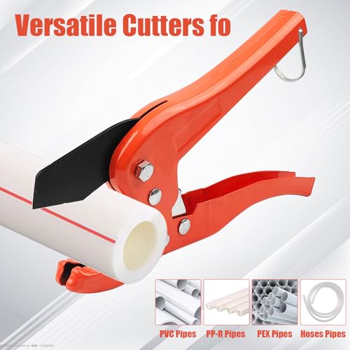 2Pcs PVC Pipe Cutter, 1-5/8"&1-1/4" SK5 Steel Blade PEX Tube Cutter, Rotatable Deburring Pen Reamer, Multifunctional Plastic Hose Cutter, Pipe Cutting Tool for Home Repairs Plumbers 7 2Pcs PVC Pipe Cutter, 1-5/8"&1-1/4" SK5 Steel Blade PEX Tube Cutter, Rotatable Deburring Pen Reamer, Multifunctional Plastic Hose Cutter, Pipe Cutting Tool for Home Repairs Plumbers - Image 7