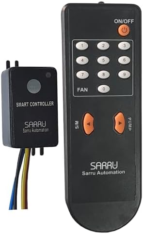 Sarru CC7 Remote Desert Cooler Controller with 9 Fan Speed, Sleep Mode, Pump On/Off and Cooler On/Off Functions.