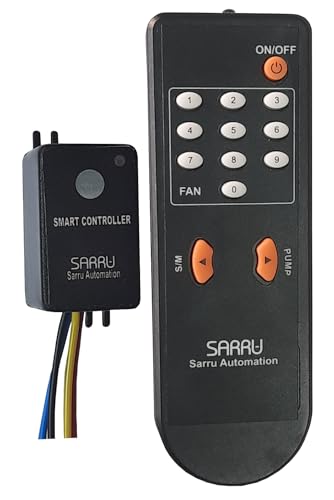 Image of Sarru CC7 Remote Desert Cooler Controller with 9 Fan Speed, Sleep Mode, Pump On /Off and Cooler On /Off Functions.
