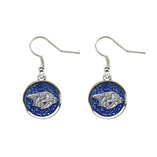 Aminco NHL Nashville Predators Glitter Dangler Earrings