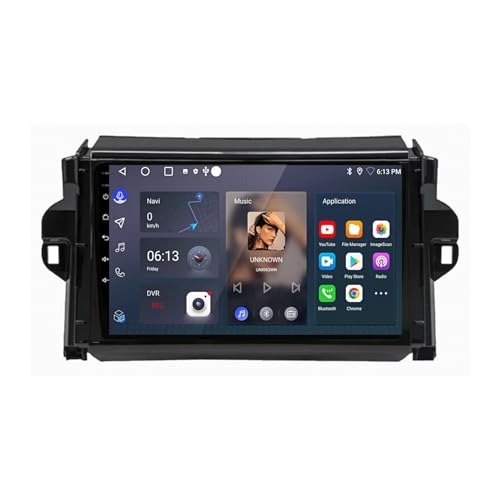 Radio Coche Navegación GPS 2 DIN para Toyota Fortuner 2 SW4 2015-2022 Pantalla de Coche con Carplay y Android Auto Inalámbricos, Bluetooth, Mirror Link, 8 Nuclear 8G+256G