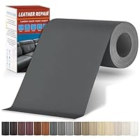 Sgooyir Leder Reparatur Set, 10x200cm Kunstleder Selbstklebend, Kunstleder Reparaturset Flicken Selbstklebend Patch für Autositze, Sofa, Jacken, couch, Möbel Dunkelgrau