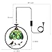 ZYLINX Tiffany Stained Glass Pendant Lamp with Bird Hanging Light Chandelier in Multicolor with Adjustable Hanging Cord for Dining Room Bedroom Restaurant (Ear of Wheat)