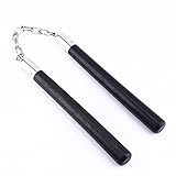 Nunchaku Rubber,Rubber Safety Nunchucks Training Martial Arts with Steel Swivel Chain,Urable Rubber Makes for an Excellent Grip,Strong Chain and Smooth Ball Bearing System