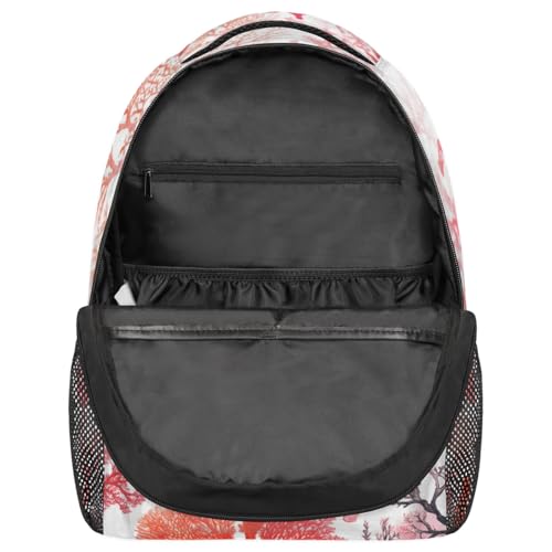 Mochila rosa coral marina ultraligera con compartimentos para camping 7