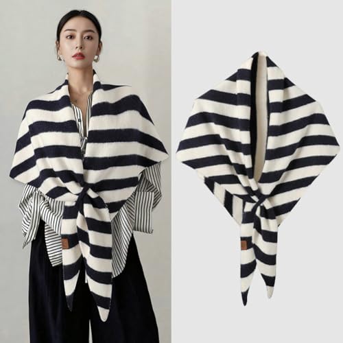 Shawl and Wrap for Women Woolen Large Triangle Scarf Warm Soft Knitted Elegant Shawls Cape for Fall Winter Retro Chic2