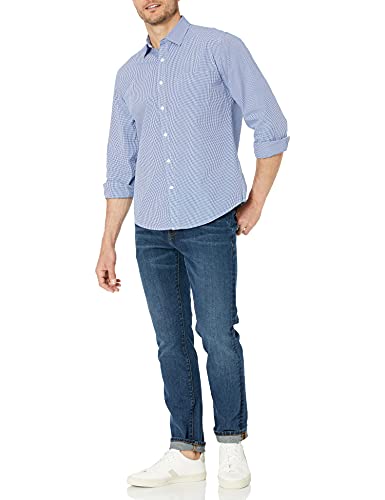 Image of Amazon Essentials Men's Regular-Fit Long-Sleeve Casual Poplin Shirt, Button Front, Business Casual, Collared