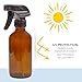 8-Ounce Amber Glass Spray Bottles (2 Pack); Brown Boston Round Bottles w/Heavy Duty Mist & Stream Sprayers Perfect for Essential Oil Blends