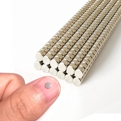 丸型冷蔵庫用マグネット 3mm×2mm 200個セット 強力マグネット 直径3mm×厚さ2mm 丸型 小型磁石 超強力 磁石 小さい 薄型 丸 工作 プラモ DIY 学校教材 オフィス用品 キッチン収納 事務用品