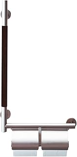 LIXIL(リクシル) INAX トイレ用 手すりKMタイプ 紙巻器付 右仕様 クリエモカ KF-M10WR/LM