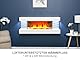 Sureflame WM-9332 elektrischer Wandkamin mit Downlights und Fernbedienung in reinem Weiß