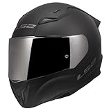 LS2 Helmets Centric Full Face Motorcycle Helmet (Mercury Matte Black - Small)