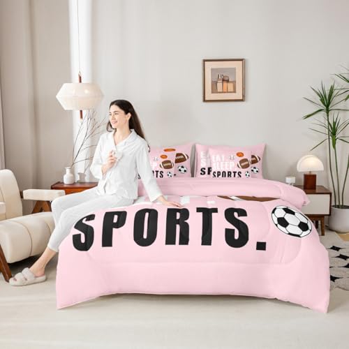 Image of Feelyou Football Comforter Set King Size Kids Boys Girls