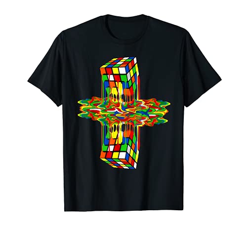 Melting Down Funny Rubik Rubix Rubics Player Cube Melting T-Shirt