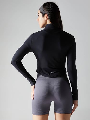 Image of CAVA Sculptor Jacket for Women | ADPT Nylon-Spandex, 4-Way Stretch, Moisture-Wicking, High Neck, Full Sleeves | Performance Activewear