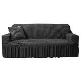 Neween Sofa Slipcover Silver Black Sofa Cover 1 Piece Easy Fitted Sofa Couch Cover Universal High St