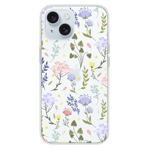 Coque iPhone 15 antichoc rigide fini les écrans brisés motif floral