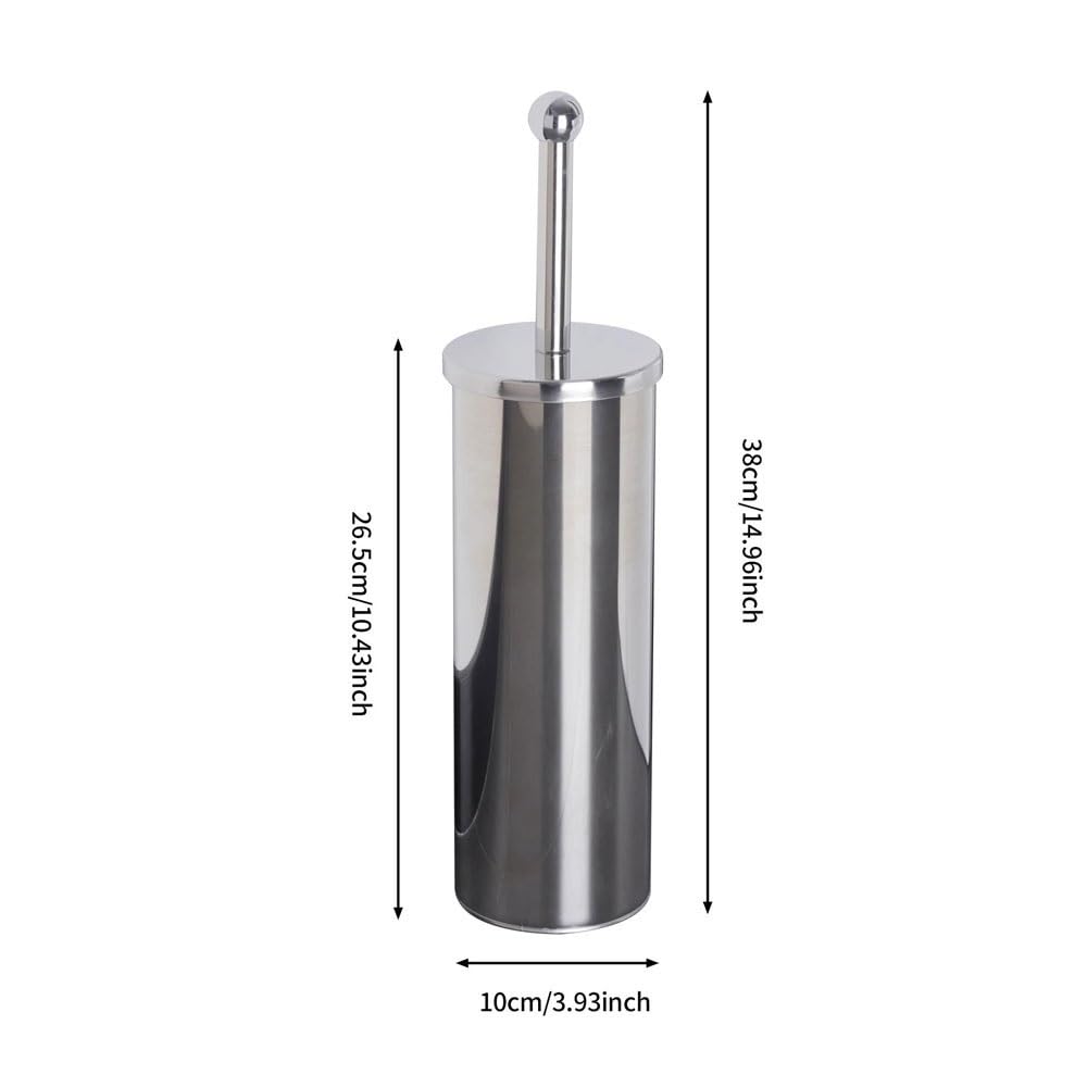 Cepillo WC de pared de acero inoxidable para baño, cepillos redondos con soporte