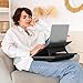 HUANUO Laptop Desk, Portable Laptop Stand Fits Up to 15.6 Inch Laptops, Adjustable with 8 Angles Lap Desks for Adults - Dual Cushion Desk for Sofa, Bed, Car or Work Table