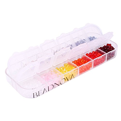 Beadnova 3Mm Briolette Glass Rondelle Crystal Beads For Jewelry Making(1200Pcs) #TOP2