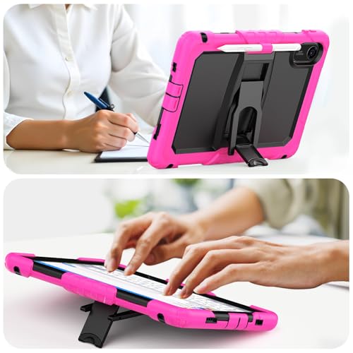 Coque robuste Xiaomi Redmi Pad 2 11" protection intégrale béquille rose rouge
