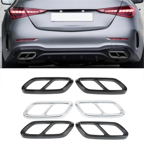 Couvercle d'embout d'échappement Mercedes Classe C W206 look silver