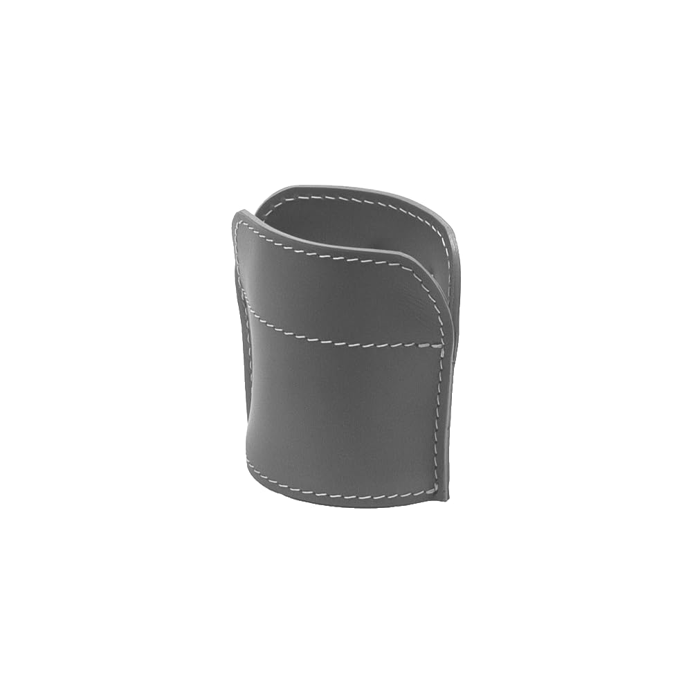 LIMAC Design DOBRA, Set 2 pezzi da scrivania in cuoio, composto da portapenne e portaoggetti, prodotto Design®. (Antracite)