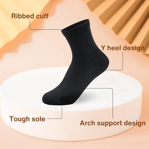 Kids Socks 12 Pairs Boys Girls Athletic Crew Ankle Socks for Children for Ages 1-13 Breathable Fit for Daily Wear3