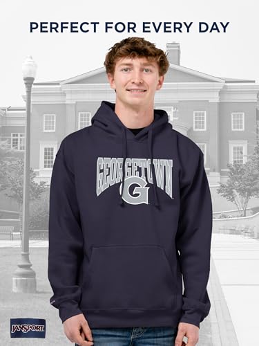 Image of JanSport NCAA Officially Licensed Rival Hoodie, Long Sleeve Unisex Sweatshirt, Cotton-Polyester Blend, Double-Layered Hood